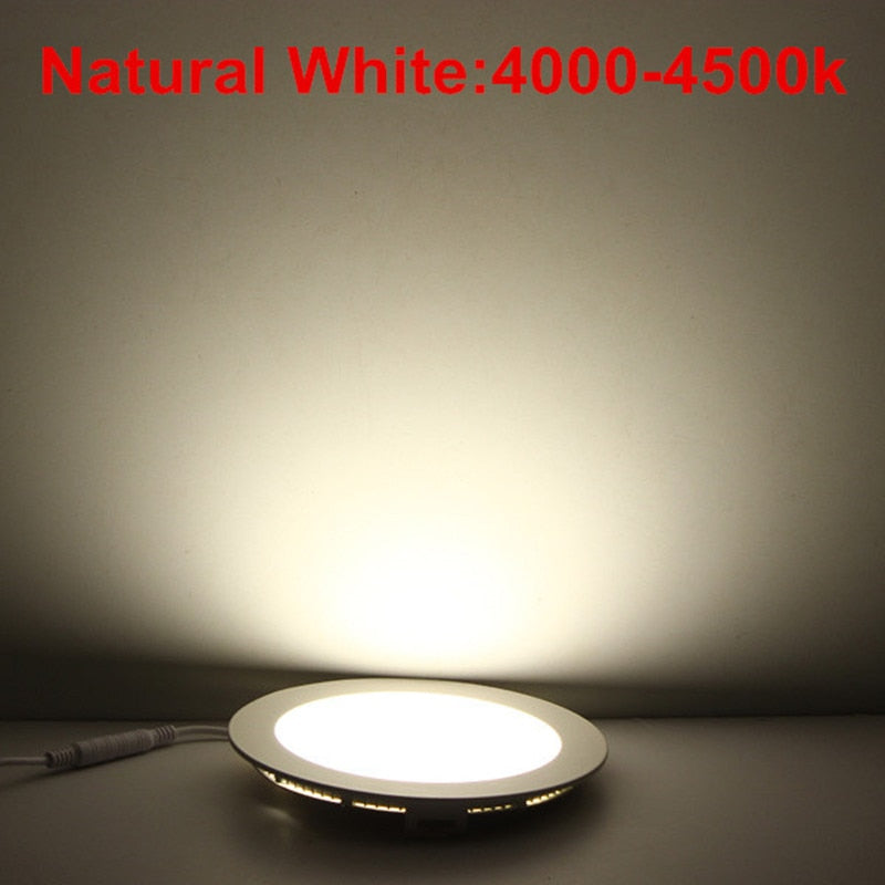 20pcs Ultra Bright 3W 6W 9W 12W 15W 25W Led Ceiling Recessed Downlight Round Panel light 1800Lm Led Panel Bulb Lamp Light