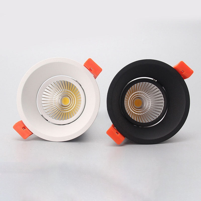 QIUBOSS Dimmable LED Downlights 220V for Living Room Recessed LED Spotlights 7W 15W COB Ceiling Lights Lamp for Bedroom Kitchen