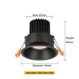 QIUBOSS Dimmable LED Downlights 220V for Living Room Recessed LED Spotlights 7W 15W COB Ceiling Lights Lamp for Bedroom Kitchen