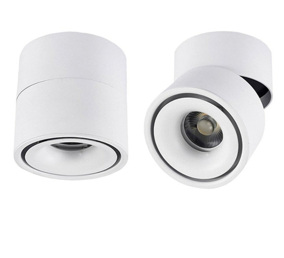 360 Degree Rotatable 90 Degree Folding Surface Mounted Downlight Dimmable 7W 10W 12W 15W Angle Adjust Ceiling Light Home Bedroom