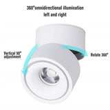 360 Degree Rotatable 90 Degree Folding Surface Mounted Downlight Dimmable 7W 10W 12W 15W Angle Adjust Ceiling Light Home Bedroom
