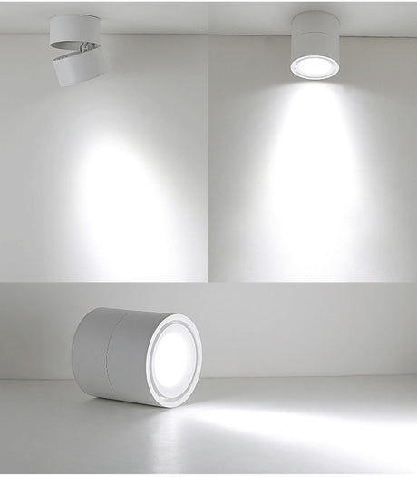 360 Degree Rotatable 90 Degree Folding Surface Mounted Downlight Dimmable 7W 10W 12W 15W Angle Adjust Ceiling Light Home Bedroom