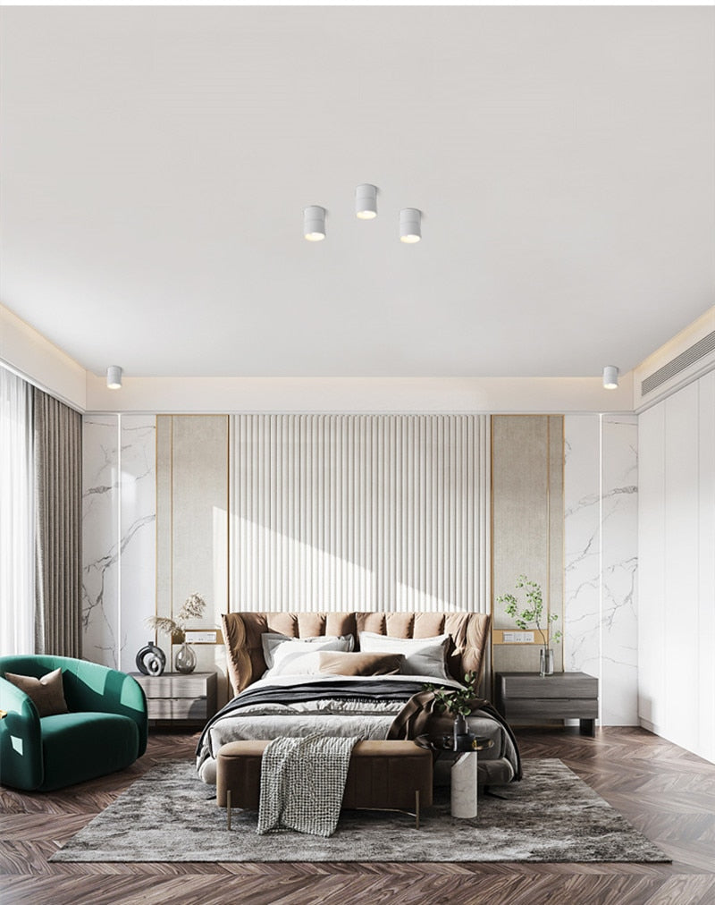 Surface Mounted Ceiling Light 12W 18W 24W Dimmable Downlight Warm Natural Cold White AC85-265V Indoor Home Lighting