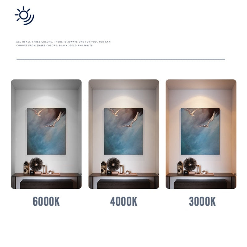 Surface Mounted Ceiling Light 12W 18W 24W Dimmable Downlight Warm Natural Cold White AC85-265V Indoor Home Lighting