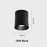 Surface Mounted Ceiling Light 12W 18W 24W Dimmable Downlight Warm Natural Cold White AC85-265V Indoor Home Lighting