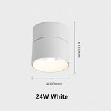 Surface Mounted Ceiling Light 12W 18W 24W Dimmable Downlight Warm Natural Cold White AC85-265V Indoor Home Lighting