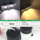 Adjustable 2 Lamps Panel Downlight 2x15W