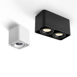 Square Surface Mounted LED COB Downlight White 7W 21W 24W 36W Dimmable 110V 220V Rotatable Ceiling Spotlight For Indoor Lighting