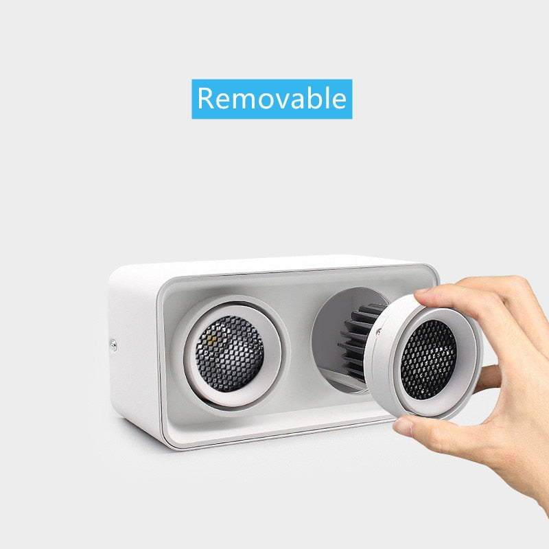 Square Surface Mounted LED COB Downlight White 7W 21W 24W 36W Dimmable 110V 220V Rotatable Ceiling Spotlight For Indoor Lighting