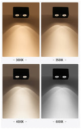 Square Surface Mounted LED COB Downlight White 7W 21W 24W 36W Dimmable 110V 220V Rotatable Ceiling Spotlight For Indoor Lighting