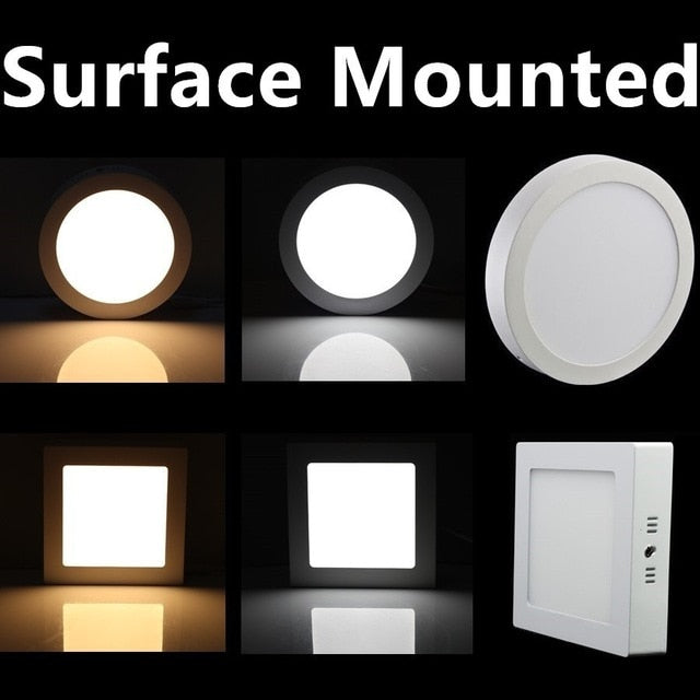 Downlight 9W 15W 25W Led Panel Light Surface Mounted Led Downlight lighting 110-240V + Drivers