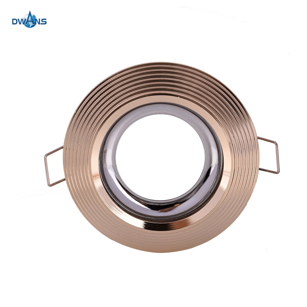 Round shape Chrome color Recessed downlight with LED Bulbs MR16 GU10Aluminum lamp for indoor Decor