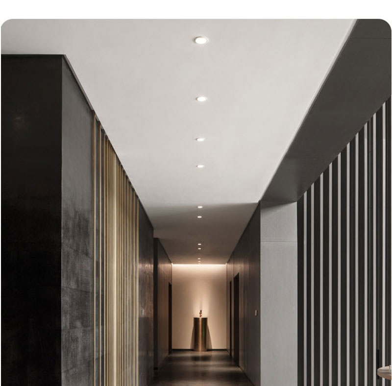 QIUBOSS Recessed LED Downlights 220V for Living Room Ultra-thin LED Wall Lights 7W 15W Ceiling Lamp for the Kitchen Bedroom Hall