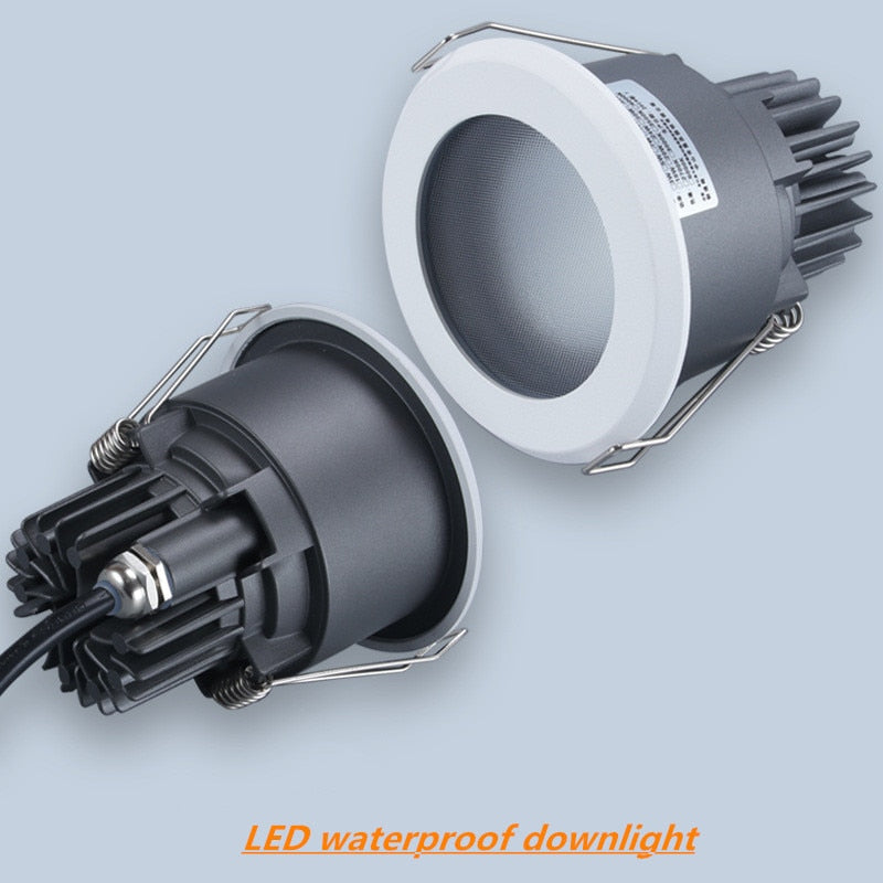 Waterproof LED spotlight 8W 12W embedded bathroom anti-fog downlight IP65 kitchen shower room hotel shower room spotlight