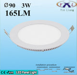 Hot Ultra Thin Design LED Surface Ceiling Recessed Grid Downlight / Round Panel Light Aluminum Shell 3W 4W 6W 12W 15W Warm White