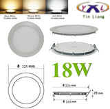 Hot Ultra Thin Design LED Surface Ceiling Recessed Grid Downlight / Round Panel Light Aluminum Shell 3W 4W 6W 12W 15W Warm White