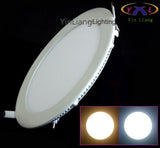Hot Ultra Thin Design LED Surface Ceiling Recessed Grid Downlight / Round Panel Light Aluminum Shell 3W 4W 6W 12W 15W Warm White