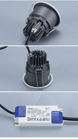 Waterproof LED spotlight 8W 12W embedded bathroom anti-fog downlight IP65 kitchen shower room hotel shower room spotlight