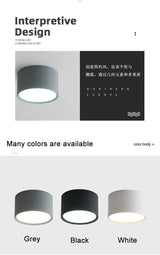 Nordic Surface Mounted Downlight Led Ceiling Light Home Living Room Round Simple Modern Xuanguang Aisle Lighting Corridor Light