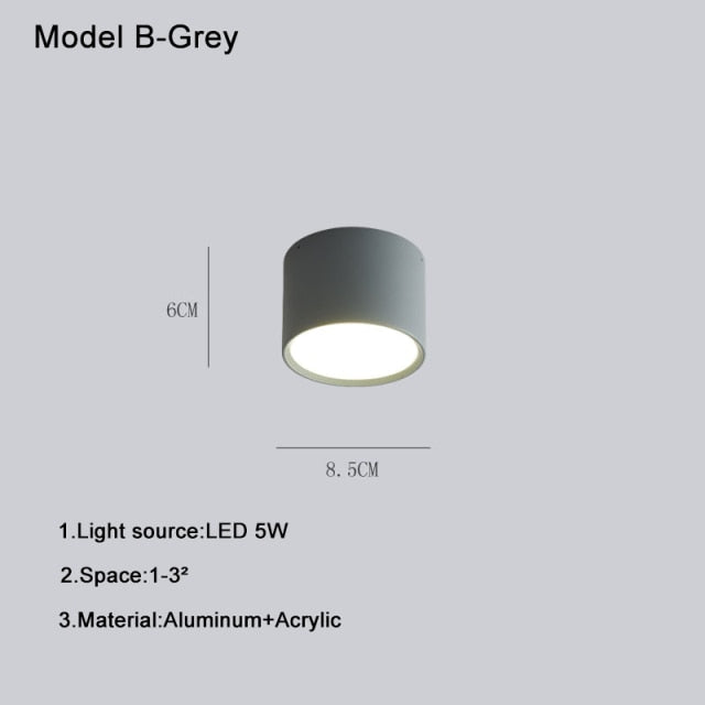 Nordic Surface Mounted Downlight Led Ceiling Light Home Living Room Round Simple Modern Xuanguang Aisle Lighting Corridor Light