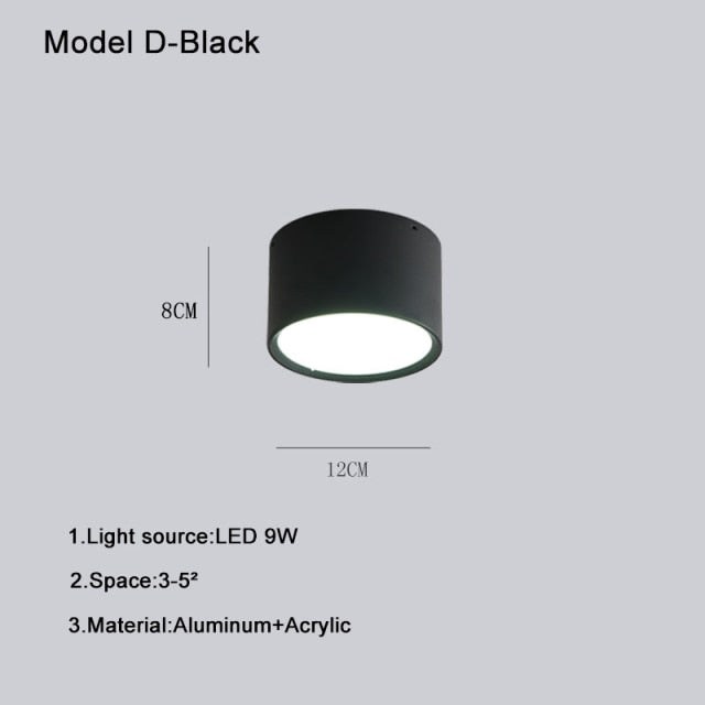 Nordic Surface Mounted Downlight Led Ceiling Light Home Living Room Round Simple Modern Xuanguang Aisle Lighting Corridor Light