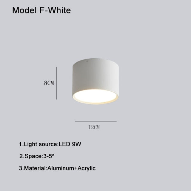 Nordic Surface Mounted Downlight Led Ceiling Light Home Living Room Round Simple Modern Xuanguang Aisle Lighting Corridor Light
