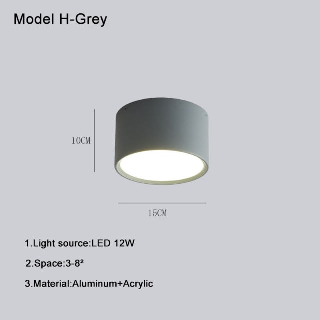Nordic Surface Mounted Downlight Led Ceiling Light Home Living Room Round Simple Modern Xuanguang Aisle Lighting Corridor Light