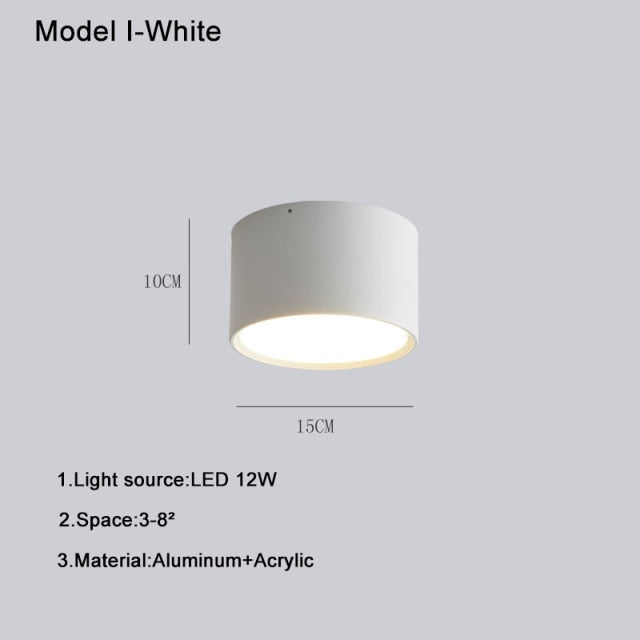 Nordic Surface Mounted Downlight Led Ceiling Light Home Living Room Round Simple Modern Xuanguang Aisle Lighting Corridor Light