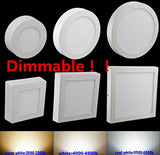 10pcs/lot Dimmable 9W 15W 25W Round / Square Led Panel Light Surface Mounted Led Downlight Led ceiling down lights AC110-240V