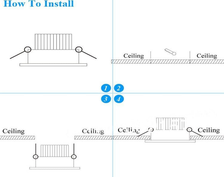 High Power Dimmable LED Downlight  AC85-265V CE&amp;ROHS 2 Years Warranty  6W LED Recessed Downlight