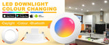 Bluetooth-Compatible Colorful Spot LED Ceiling Lamp Recessed Round Light Smart Home Luminaire RGB Dimmable Downlight 110V 220V
