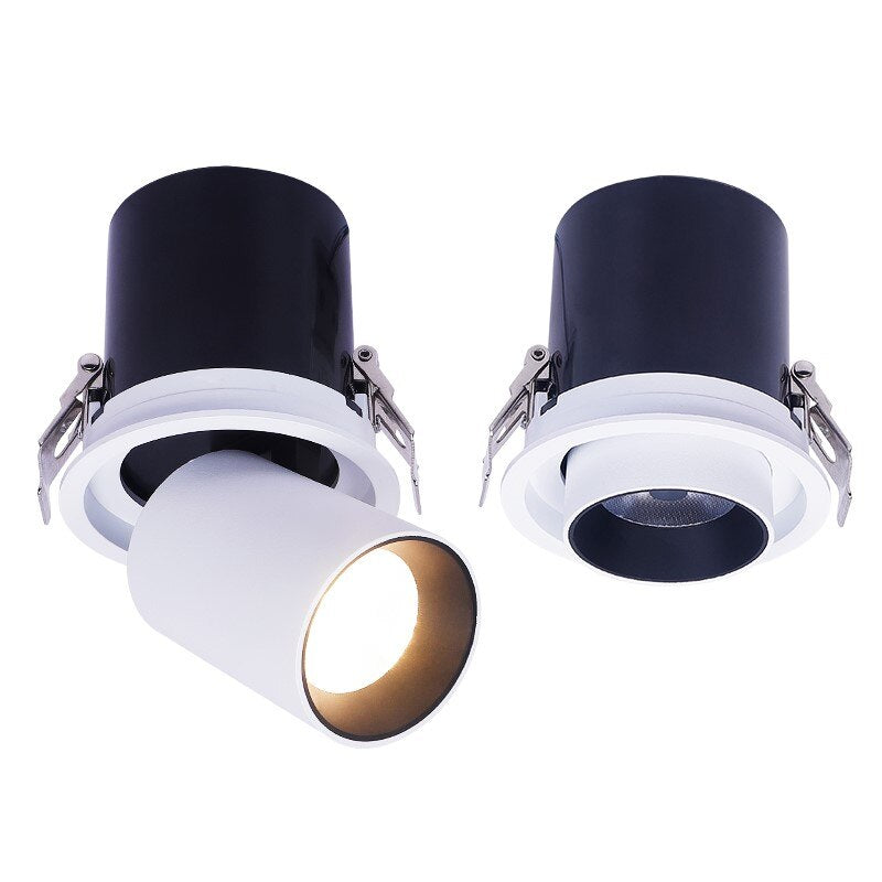 Dimmable Recessed Folding Rotation 360° LED Downlights 10W 15W 20W COB LED Ceiling Spot lights AC85~265V Background Painting Lamp