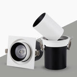 Dimmable Recessed Folding Rotation 360° LED Downlights 10W 15W 20W COB LED Ceiling Spot lights AC85~265V Background Painting Lamp