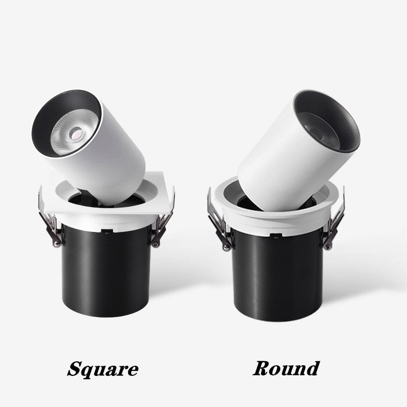 Dimmable Recessed Folding Rotation 360° LED Downlights 10W 15W 20W COB LED Ceiling Spot lights AC85~265V Background Painting Lamp