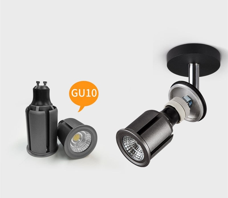 Surface Mounted 360° Rotatable LED Ceiling Downlight 7W 12W GU10 Bulb Replaceable Spot Light
