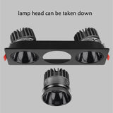 Nordic Led Downlight 3 Head Square Led Light Ceiling Light Replaceable Dimmable Led SpotLamp 21W 36W 45W For Living Room Kitchen