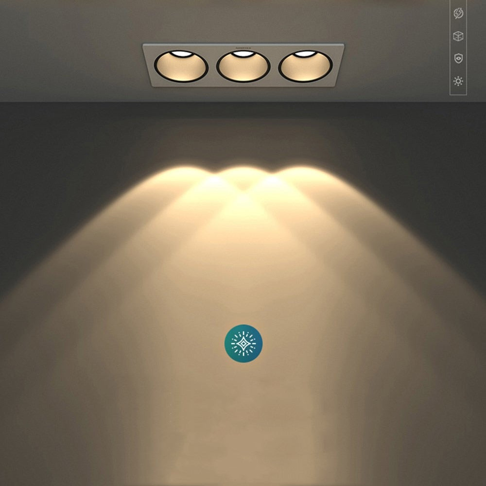 Nordic Led Downlight 3 Head Square Led Light Ceiling Light Replaceable Dimmable Led SpotLamp 21W 36W 45W For Living Room Kitchen