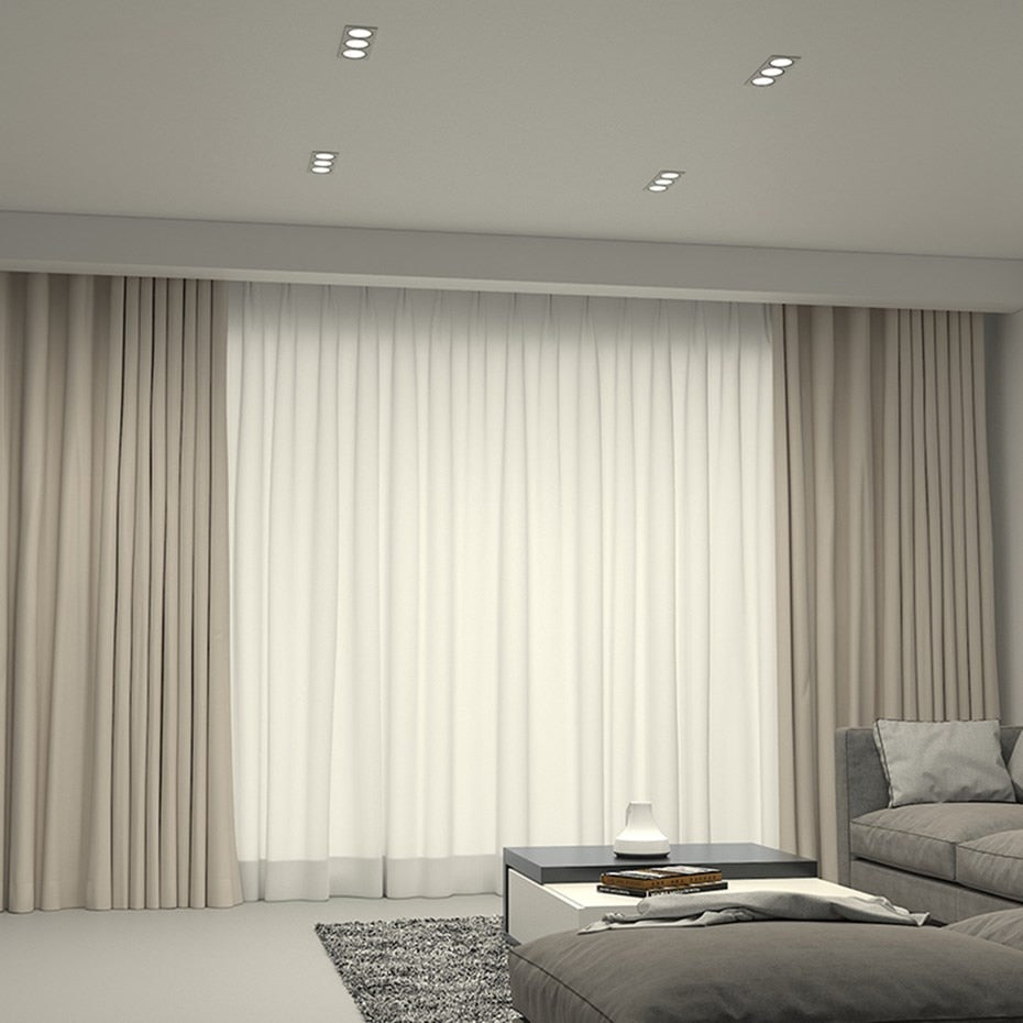 Nordic Led Downlight 3 Head Square Led Light Ceiling Light Replaceable Dimmable Led SpotLamp 21W 36W 45W For Living Room Kitchen