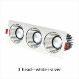Nordic Led Downlight 3 Head Square Led Light Ceiling Light Replaceable Dimmable Led SpotLamp 21W 36W 45W For Living Room Kitchen