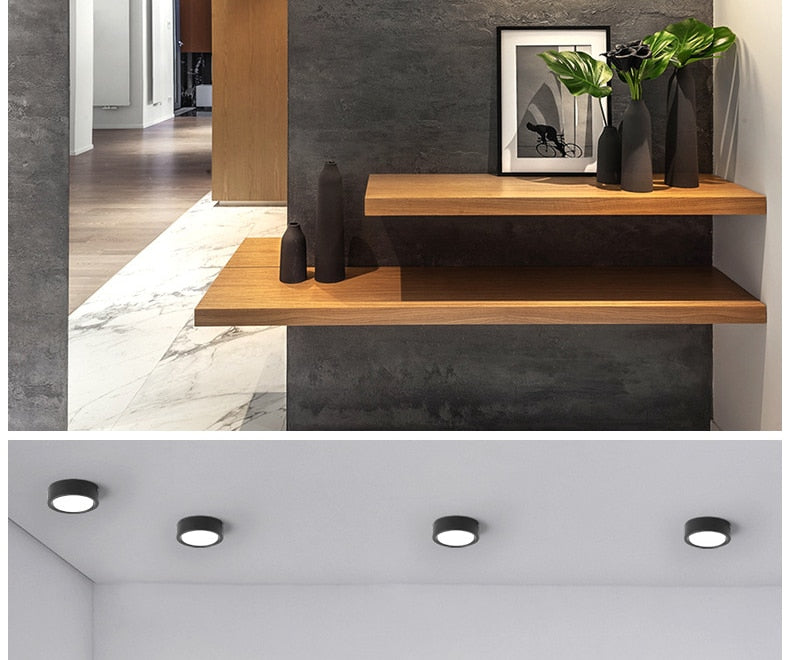 LED Downlight Surface Mounted 15W 18W 12W 7W 9W 5W Round Recessed Lamp 220V 230V for Bedroom Kitchen Indoor Spot Lighting