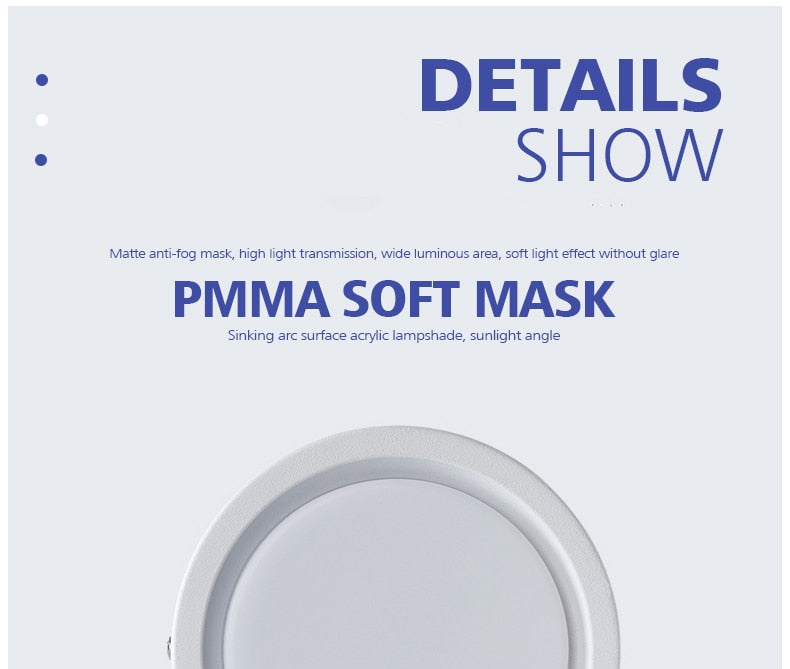 LED Downlight Surface Mounted 15W 18W 12W 7W 9W 5W Round Recessed Lamp 220V 230V for Bedroom Kitchen Indoor Spot Lighting