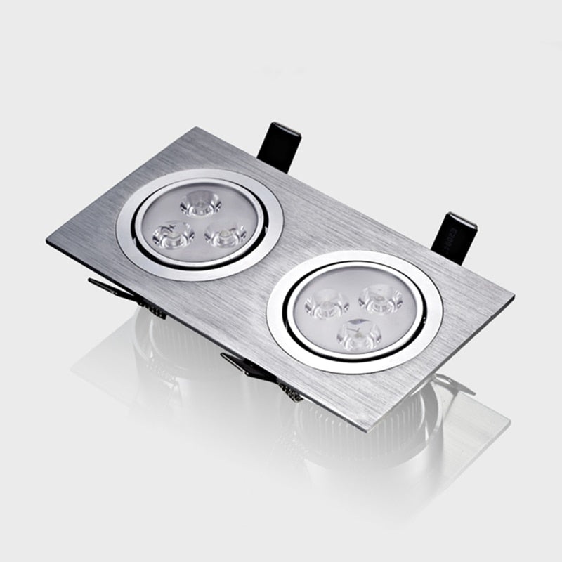 Square double led Ceiling dimmable Epistar 12W/20W/28W  LED ceiling lamp Recessed Spot light AC110V-220V home renovation