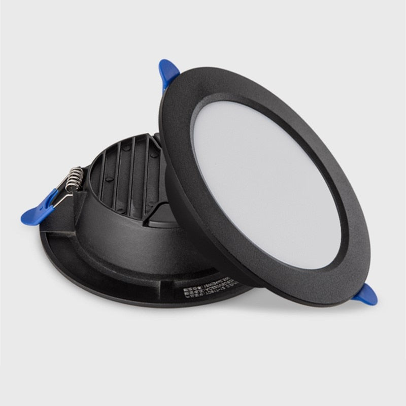 Round Recessed LED Downlight Ultra-thin White Black 5W 7W 9W 12W 15W 18W 21W 24W AC85-265V LED Ceiling Light Indoor Lightin