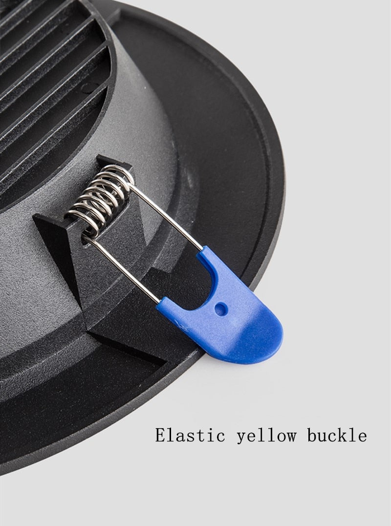 Round Recessed LED Downlight Ultra-thin White Black 5W 7W 9W 12W 15W 18W 21W 24W AC85-265V LED Ceiling Light Indoor Lightin