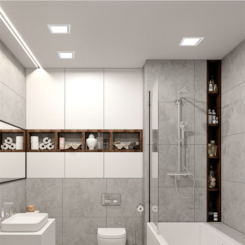 LED panel recessed downlight 12W 18W 24W 36W square LED downlight super bright energy saving AC110V 220V home indoor lighting