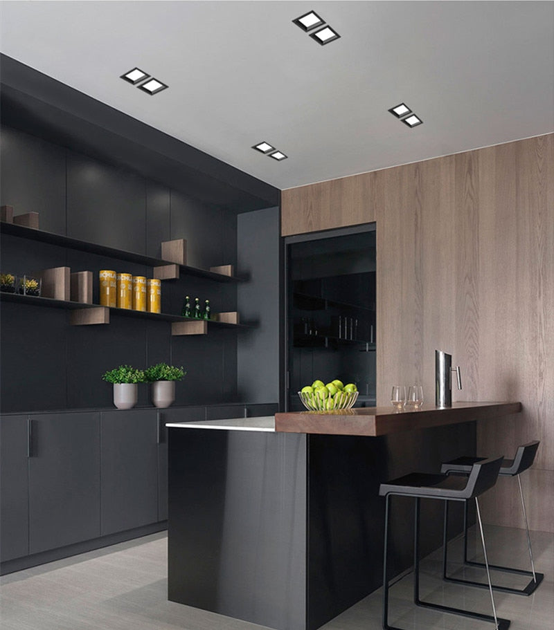 LED panel recessed downlight 12W 18W 24W 36W square LED downlight super bright energy saving AC110V 220V home indoor lighting