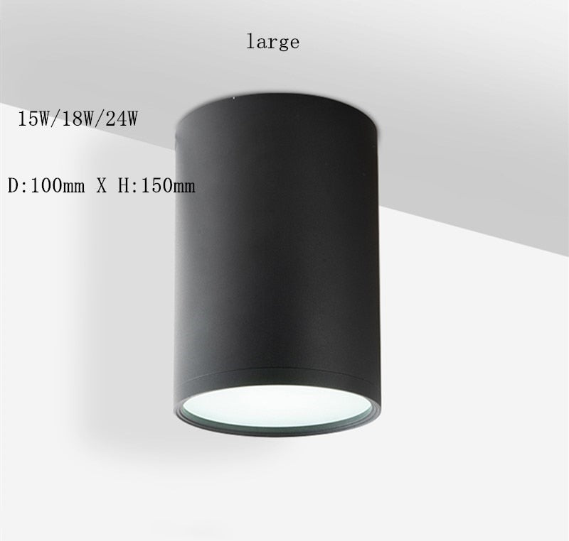 Dimmable Surface Mounted Aluminum LED Downlights 7W 9W 12W 15W 18W 24W  SMD5730 Chip COB Ceiling Spot Lights AC85~265V