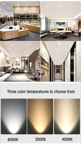 High CRI Deep Anti-glare Led Downlight Narrow Embedded Ultra-thin 9W 12W 18W 24W Led Ceiling Spotlight Aluminum Downlights