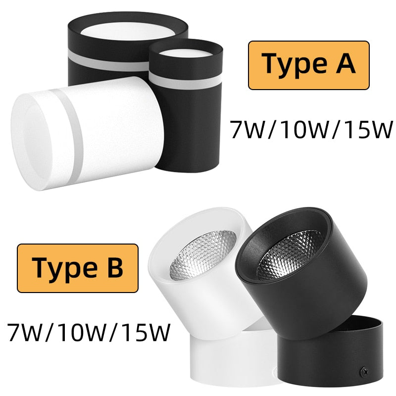 Led Downlight 220V Ceiling Spot Light Foldable Spotlight 5W 10W 15W Spot Led Down Lamp Home Room Kitchen Store Indoor Lighting