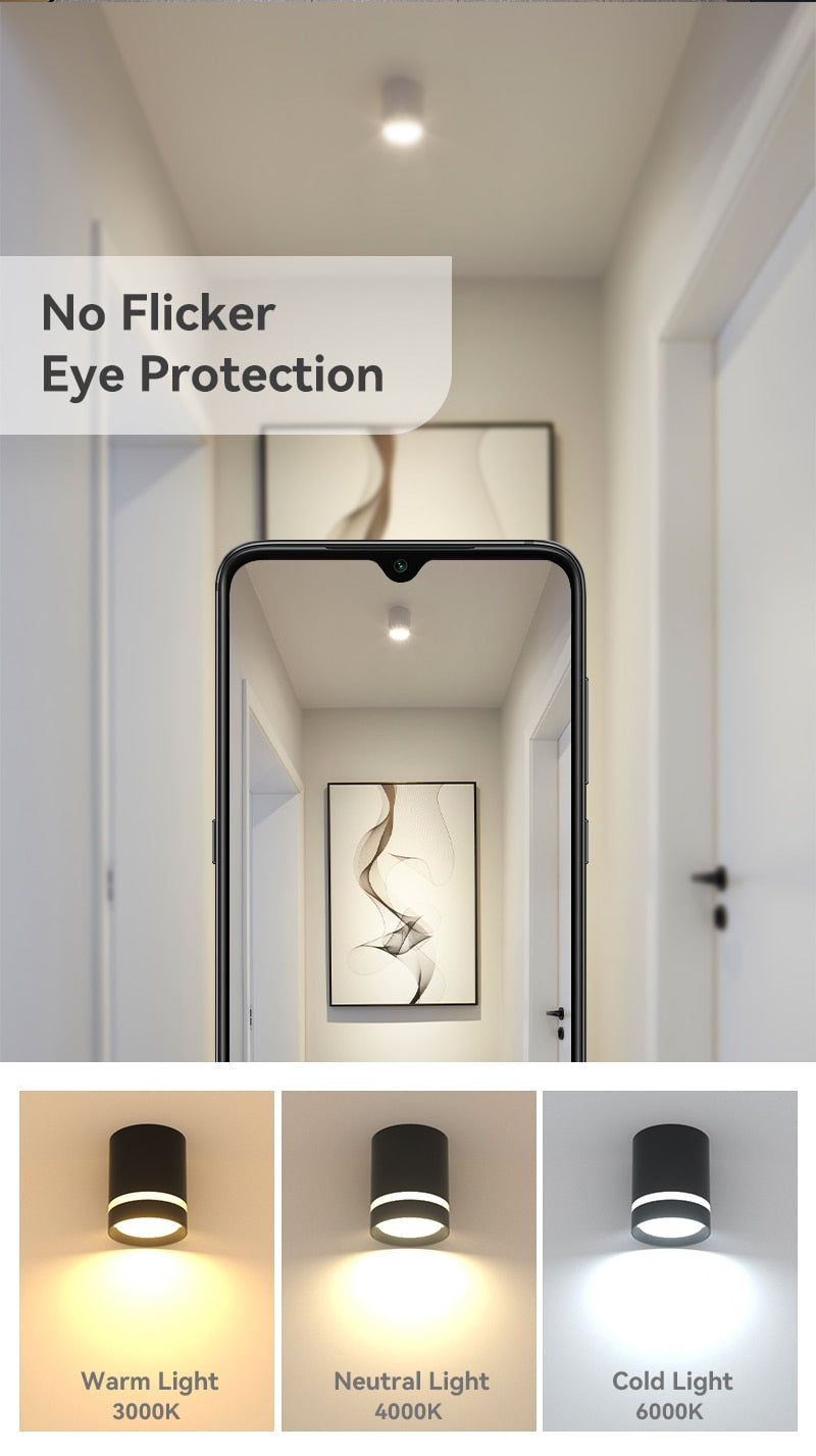 Led Downlight 220V Ceiling Spot Light Foldable Spotlight 5W 10W 15W Spot Led Down Lamp Home Room Kitchen Store Indoor Lighting